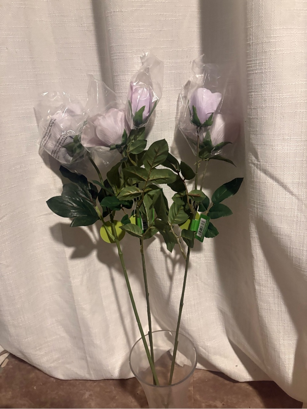 Artificial Light Purple Rose Stems - Home Accents REAL TOUCH 30” 3 long stem
